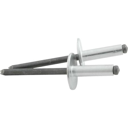 Allstar Performance Allstar Performance ALL18147 Large Head Steel Mandrel Rivet; Silver - Pack of 250 ALL18147